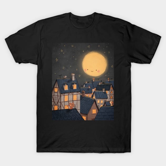 Night village T-Shirt by LeFacciotte